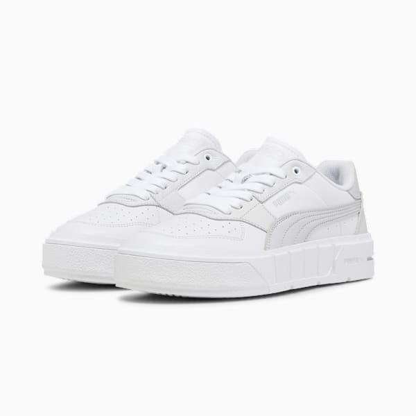 PUMA Cali Court Leather Women's Sneakers, PUMA White-Cool Light Gray, large-MEX