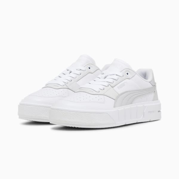 PUMA Cali Court Leather Women's Sneakers, PUMA White-Cool Light Gray, large-ZAF