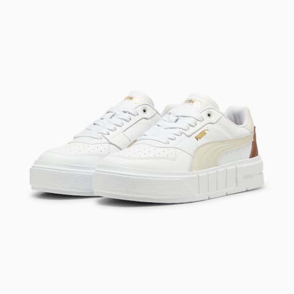 PUMA Cali Court Leather Women's Sneakers, PUMA White-Alpine Snow, large-ZAF