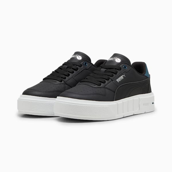 PUMA Cali Court Leather Women's Sneakers, Gray Skies-PUMA White, large-ZAF