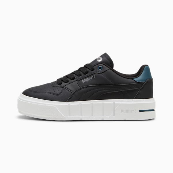 PUMA Cali Court Leather Women's Sneakers, Gray Skies-PUMA White, large-ZAF