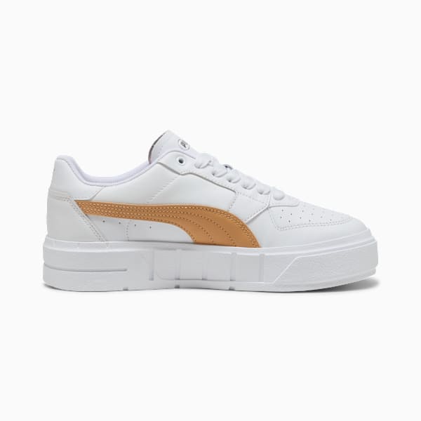Zapatillas Cali Court Cuero para mujer, PUMA White-Warm Beige, large-ARG