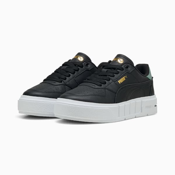 Zapatillas Cali Court Cuero para mujer, PUMA Black-Green Moon, large-ARG