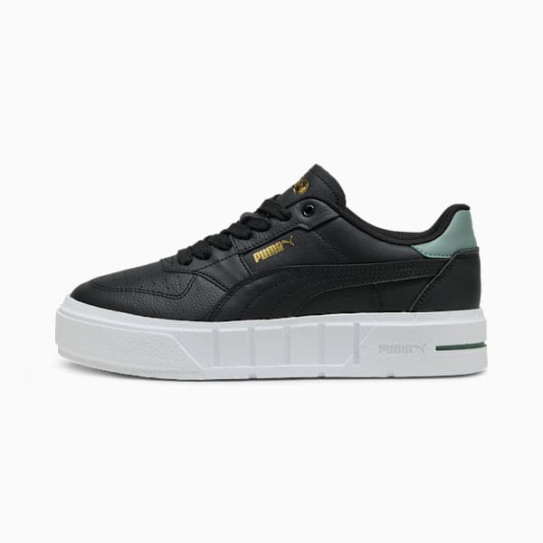 Zapatillas Cali Court Cuero para mujer, PUMA Black-Green Moon, large-ARG