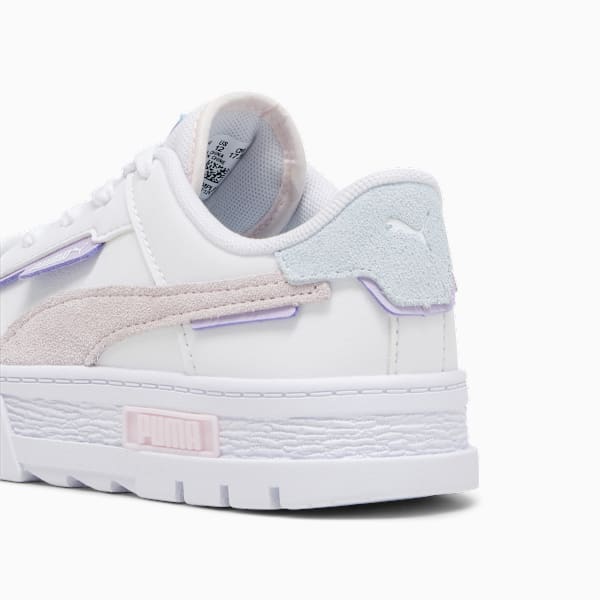 Mayze Crashed Kids' Sneakers, PUMA White-Galaxy Pink, large-ZAF