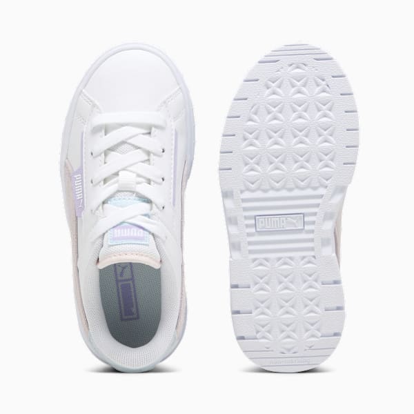 Mayze Crashed Kids' Sneakers, PUMA White-Galaxy Pink, large-ZAF