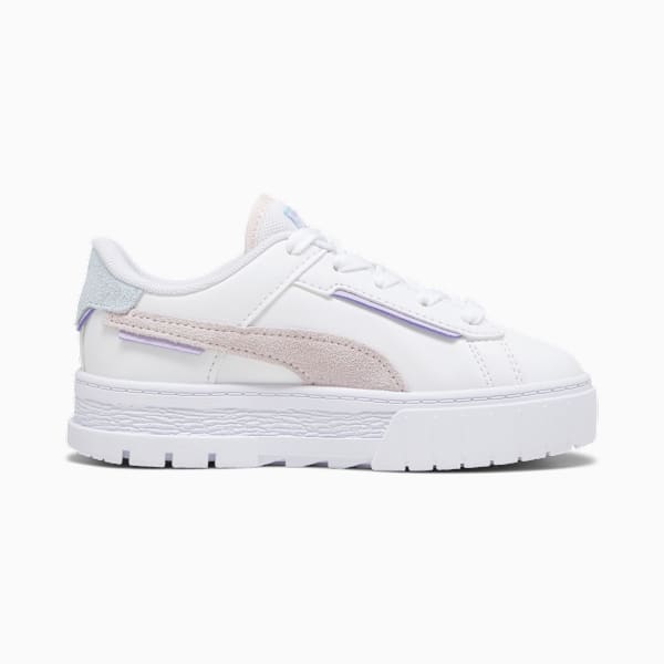 Mayze Crashed Kids' Sneakers, PUMA White-Galaxy Pink, large-ZAF