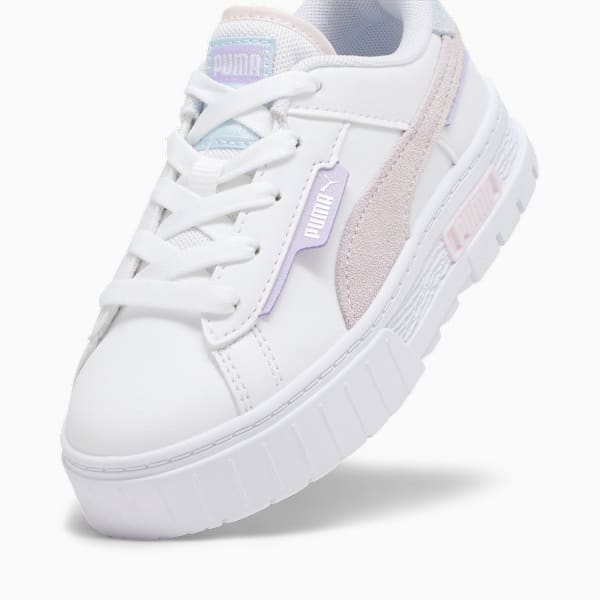 Mayze Crashed Kids' Sneakers, PUMA White-Galaxy Pink, large-ZAF