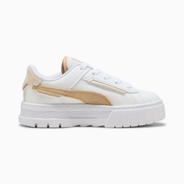 Mayze Crashed Kids' Sneakers, PUMA White-Light Sand, large-ZAF