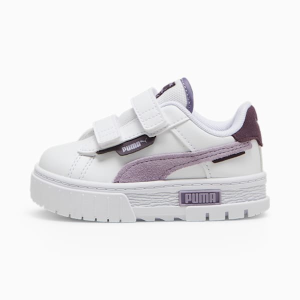 Mayze Crashed Toddlers' Sneakers, PUMA White-Pale Plum, large-ZAF