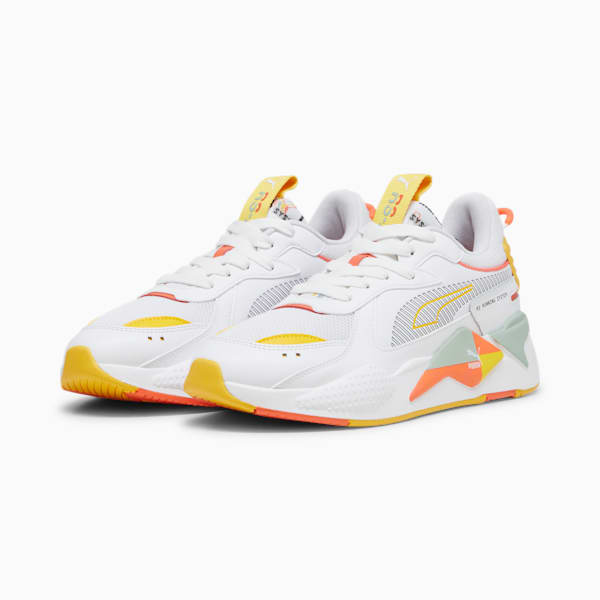 RS-X Brand Love Sneakers, PUMA White-Yellow Sizzle, large-ZAF
