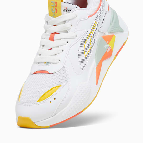 RS-X Brand Love Sneakers, PUMA White-Yellow Sizzle, large-ZAF