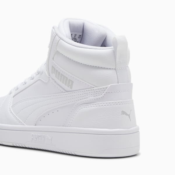Rebound V6 Mid Sneakers Youth, PUMA White-Cool Light Gray, large-ZAF