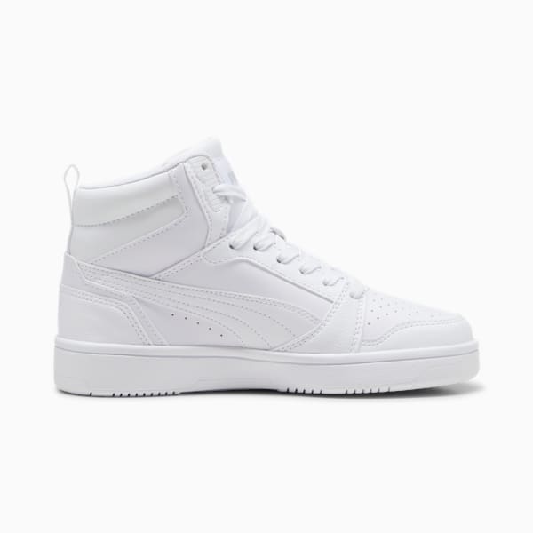 Rebound V6 Mid Sneakers Youth, PUMA White-Cool Light Gray, large-ZAF