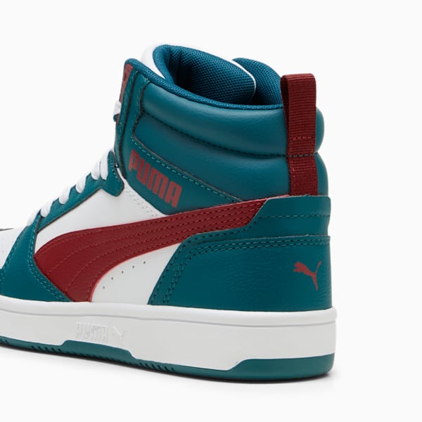 Rebound V6 Mid Sneakers Youth, Cold Green-Alpine Snow-Intense Red, large-ZAF