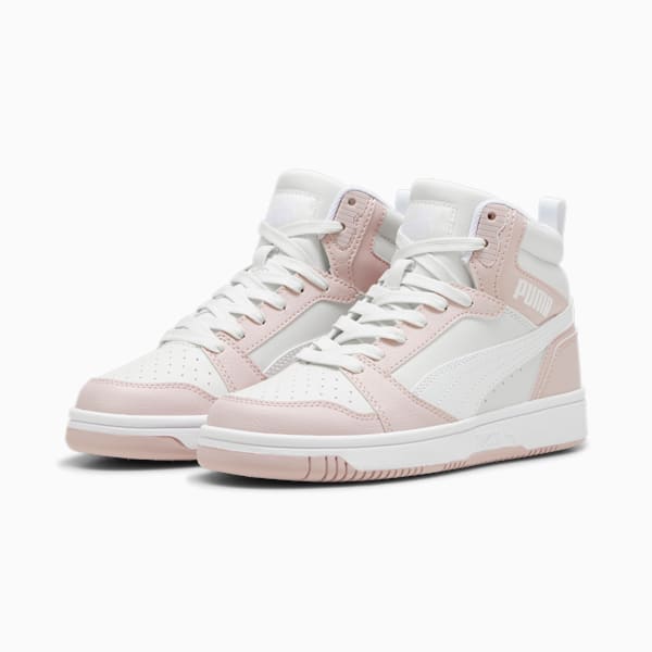 Tenis Rebound V6 Mid para adolescentes, Mauve Mist-PUMA White, large-MEX