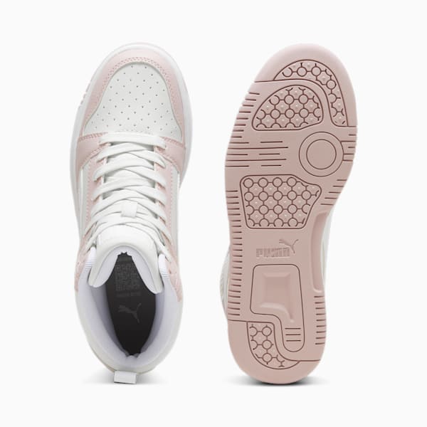 Tenis Rebound V6 Mid para adolescentes, Mauve Mist-PUMA White, large-MEX