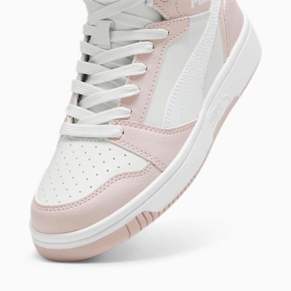 Tenis Rebound V6 Mid para adolescentes, Mauve Mist-PUMA White, large-MEX