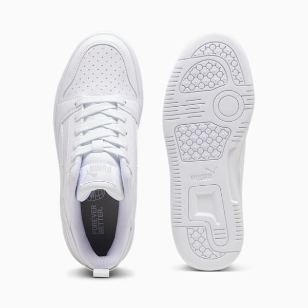 Rebound V6 Lo Youth Sneakers, PUMA White-Cool Light Gray, large-ZAF
