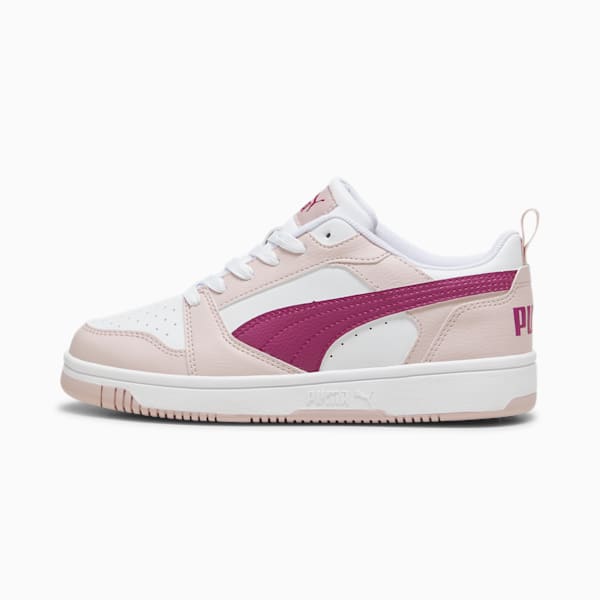 Tenis Rebound V6 Lo para adolescentes, Mauve Mist-Magenta Gleam-PUMA White, large-MEX
