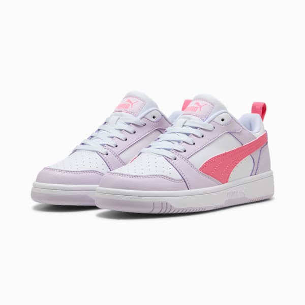 Rebound V6 Lo Youth Sneakers, Lilac Frost-Magic Rose-PUMA White, large-ZAF