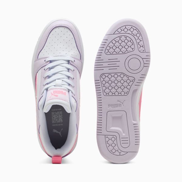 Rebound V6 Lo Youth Sneakers, Lilac Frost-Magic Rose-PUMA White, large-ZAF