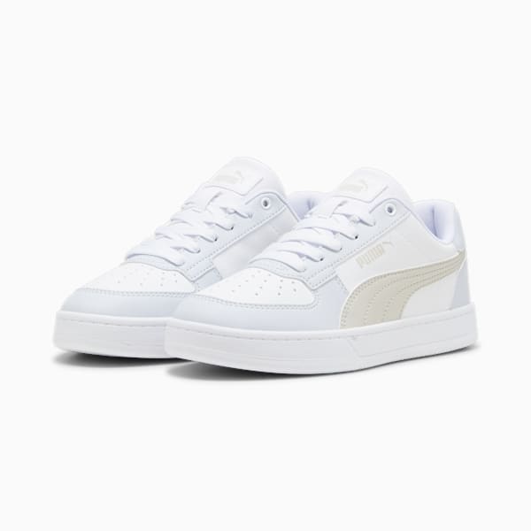 PUMA Caven 2.0 Youth Sneakers, PUMA White-Desert Dust-Silver Mist, large-ZAF