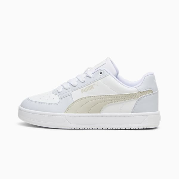 PUMA Caven 2.0 Youth Sneakers, PUMA White-Desert Dust-Silver Mist, large-ZAF