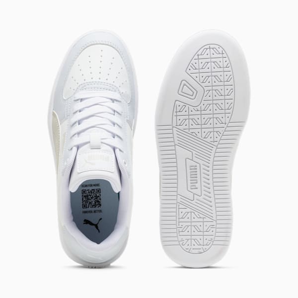 PUMA Caven 2.0 Youth Sneakers, PUMA White-Desert Dust-Silver Mist, large-ZAF