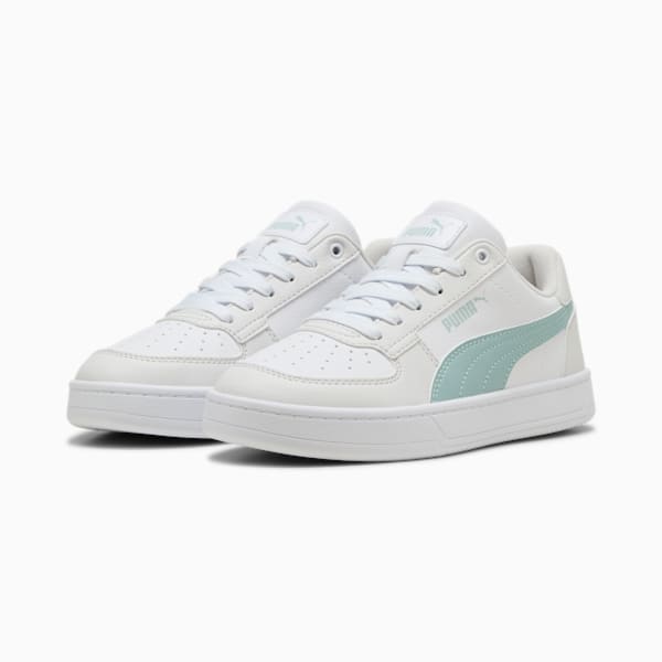 PUMA Caven 2.0 Youth Sneakers, Feather Gray-Modern Mint-PUMA White, large-ZAF