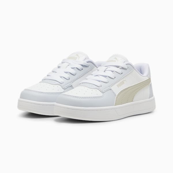 Puma Caven 2.0 Kids Sneakers, PUMA White-Desert Dust-Silver Mist, large-ZAF