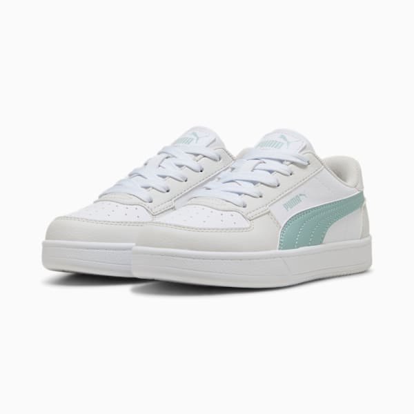 Puma Caven 2.0 Kids Sneakers, Feather Gray-Modern Mint-PUMA White, large-ZAF
