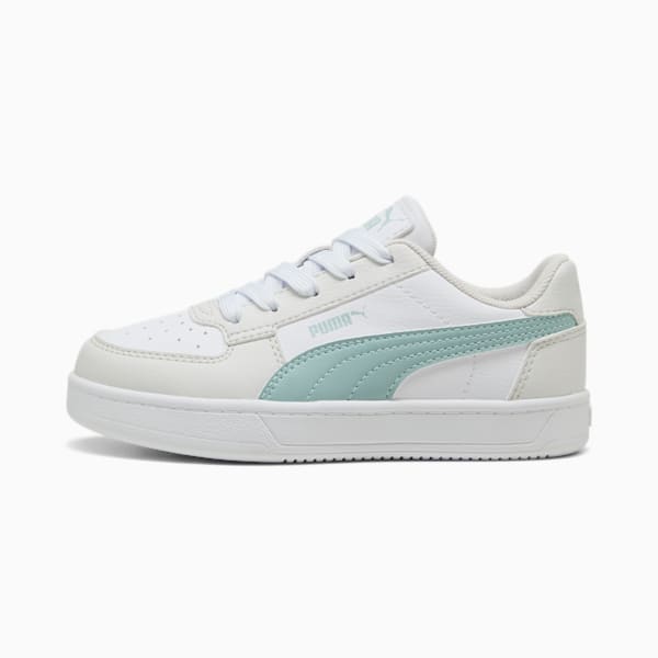 Puma Caven 2.0 Kids Sneakers, Feather Gray-Modern Mint-PUMA White, large-ZAF