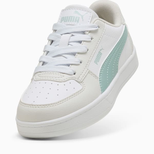 Puma Caven 2.0 Kids Sneakers, Feather Gray-Modern Mint-PUMA White, large-ZAF