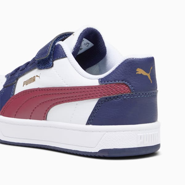 Zapatillas PUMA Caven 2.0 para niños, PUMA White-Dark Jasper-PUMA Navy-Gold, large-ARG