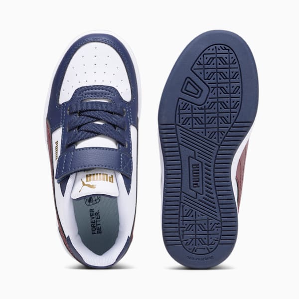 Zapatillas PUMA Caven 2.0 para niños, PUMA White-Dark Jasper-PUMA Navy-Gold, large-ARG