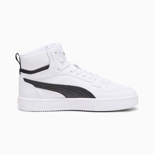 PUMA Caven 2.0 Mid Youth Sneakers, PUMA White-PUMA Black-Gold, large-ZAF