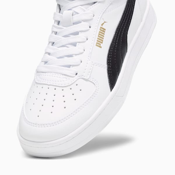 PUMA Caven 2.0 Mid Youth Sneakers, PUMA White-PUMA Black-Gold, large-ZAF