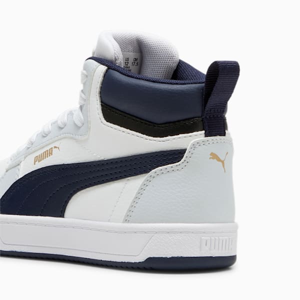 PUMA Caven 2.0 Mid Kids' Sneakers, PUMA White-Silver Mist-PUMA Black, large-ZAF
