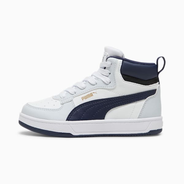 PUMA Caven 2.0 Mid Kids' Sneakers, PUMA White-Silver Mist-PUMA Black, large-ZAF