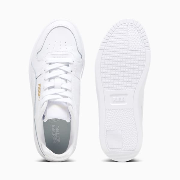 Carina Street Youth Sneakers, PUMA White-PUMA White-PUMA Gold, large-ZAF