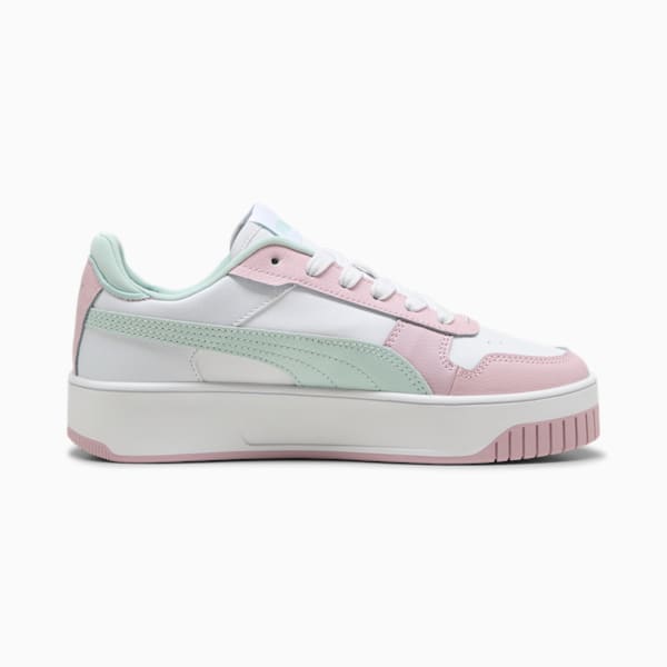 Carina Street Youth Sneakers, PUMA White-Peaceful Blue-Rose Mauve, large-ZAF