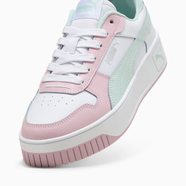 Carina Street Youth Sneakers, PUMA White-Peaceful Blue-Rose Mauve, large-ZAF