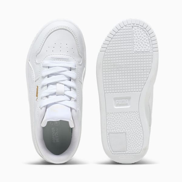 Carina Street Kids' Sneakers, PUMA White-PUMA White-PUMA Gold, large-ZAF