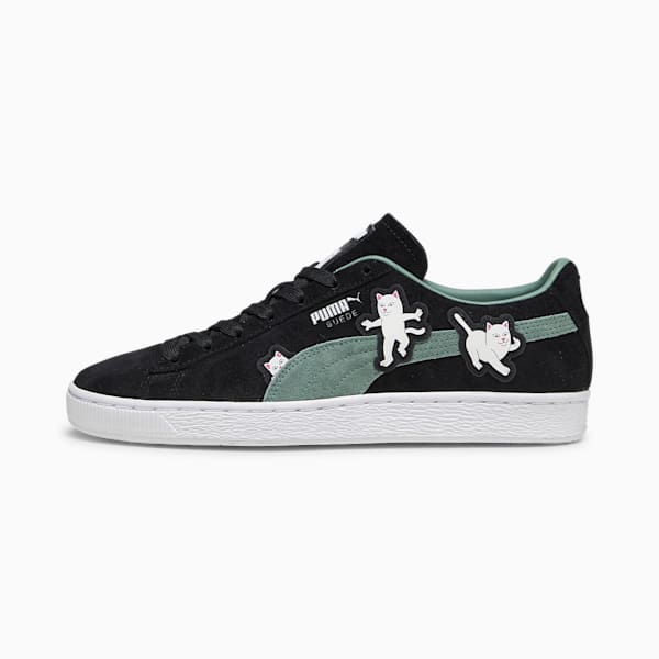 PUMA x RIPNDIP Suede Black Sneakers, PUMA Black-Eucalyptus, large-ZAF