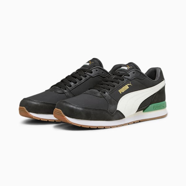 ST Runner 75 Years Sneakers, PUMA Black-Warm White-Archive Green, large-ZAF