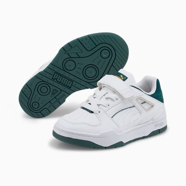 Zapatillas infantiles Slipstream, PUMA White-Varsity Green, large-ARG