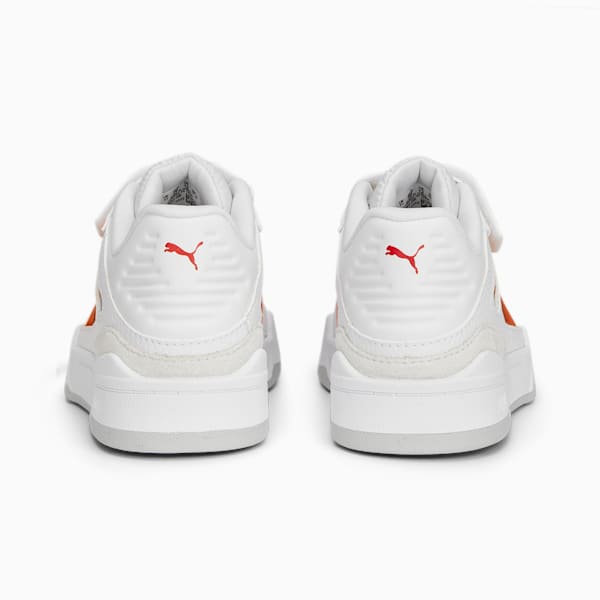 Zapatillas infantiles Slipstream Suede FS, PUMA White-PUMA Red-Cool Light Gray, large-ARG