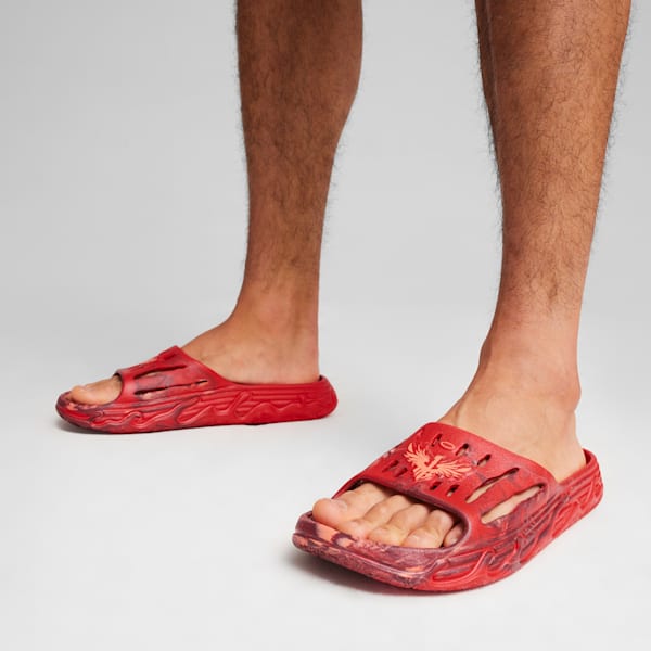 MB.03 Basketball Slides, For All Time Red-Fluro Peach Pes-Team Regal Red, large-MEX