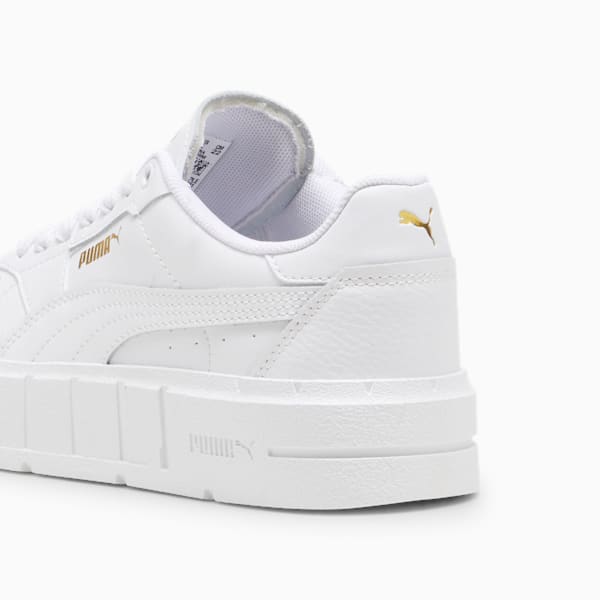 Tenis para jóvenes PUMA Cali Court de cuero, PUMA White-PUMA Gold, large-MEX